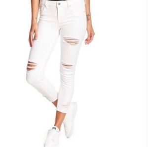 Vigoss Marley Super Skinny Mid-Rise White Jeans W25 L26